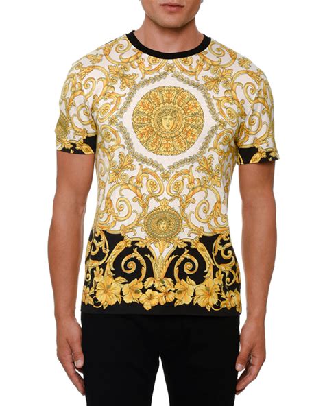 versace collection versace collection mixed print shirt|Versace collection t shirts men's.